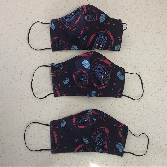 Large Wired Tardis Doctor Who Grey Mask - Picture 2 of 10